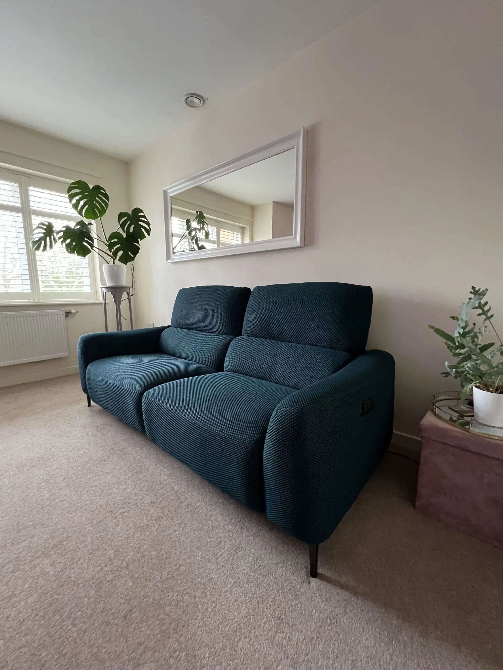 DFS Portebello 3 Seater Power Recliner - Lagoon Blue