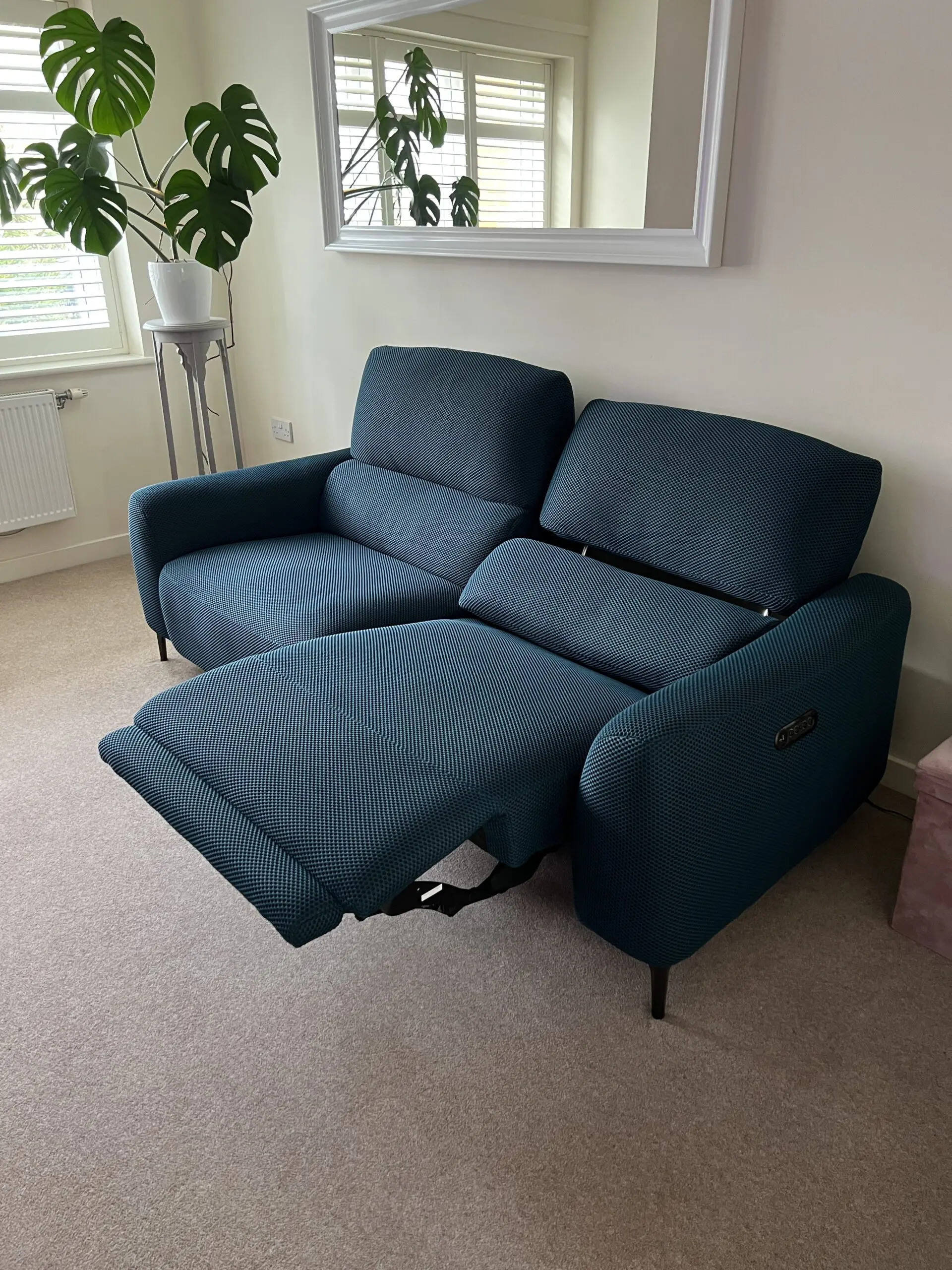 DFS Portebello 3 Seater Power Recliner - Lagoon Blue