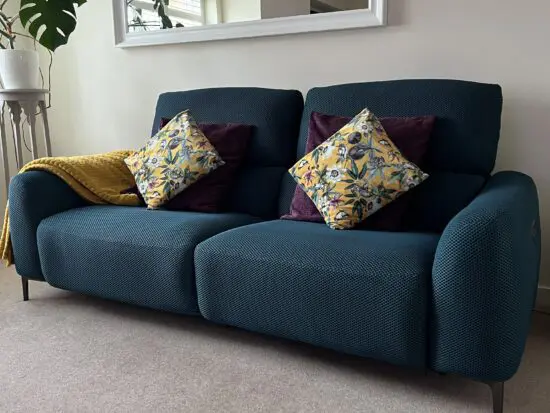 DFS Portebello 3 Seater Power Recliner - Lagoon Blue