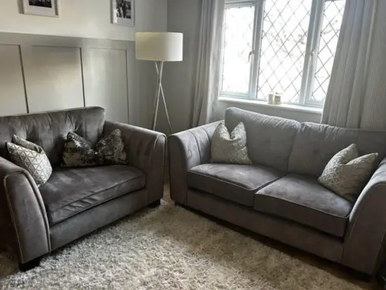 Grey sofa set