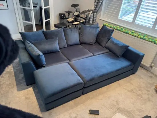 Plush corner sofa DFS