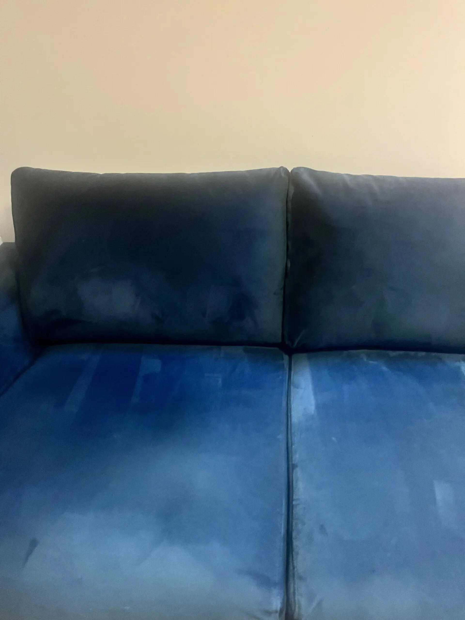 Habitat Julien Velvet 2 Seater Sofa - Navy Blue