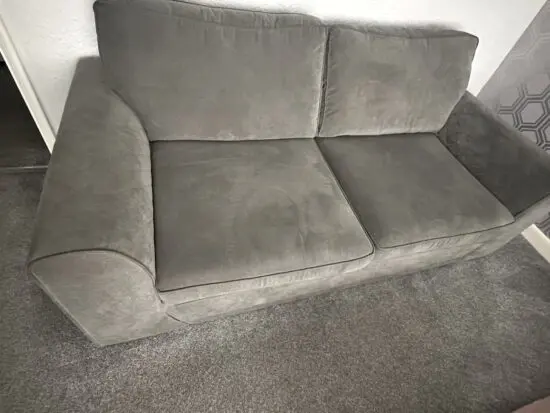 DFS Grey Orka 3 seater sofa & Swivel Cuddler chair