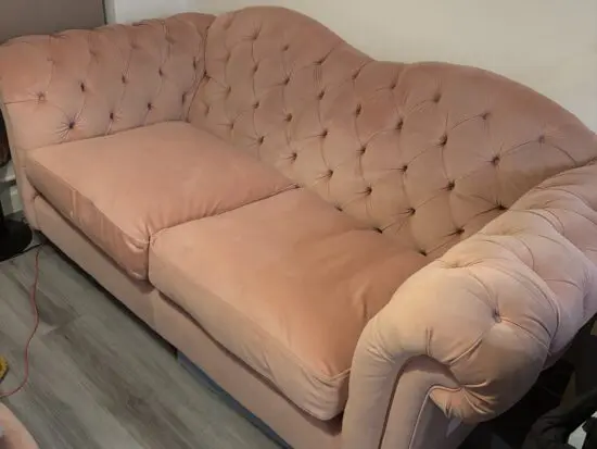 Joules Windsor Sofa, chair and footstool. Pink