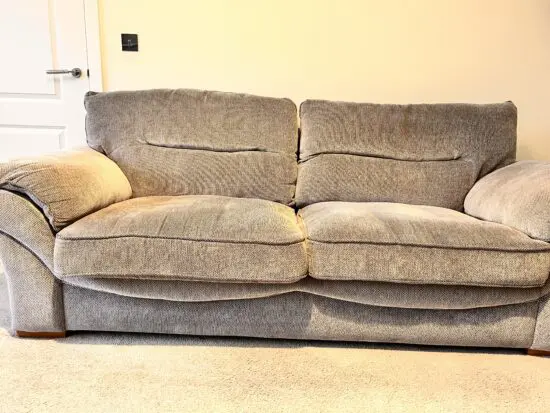 Oak Furniture Land Grey Sofa with match footstool and armchair