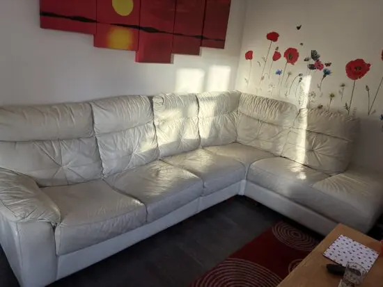 Harveys 5 seat corner sofa white