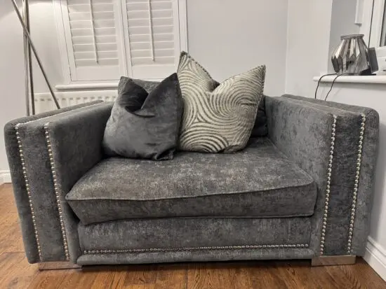 SOFOLOGY MIDAS LOVESEAT CHARCOAL/GREY MIX