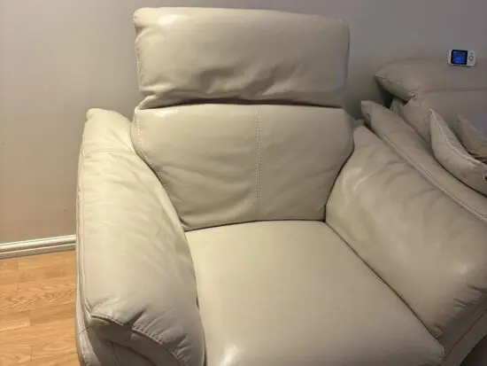 Electric Reclining + Large one seater sofa + Cream