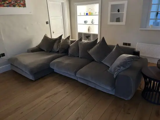 Loaf Wodge Modular Chaise Sofa - Clever velvet in Tea bag