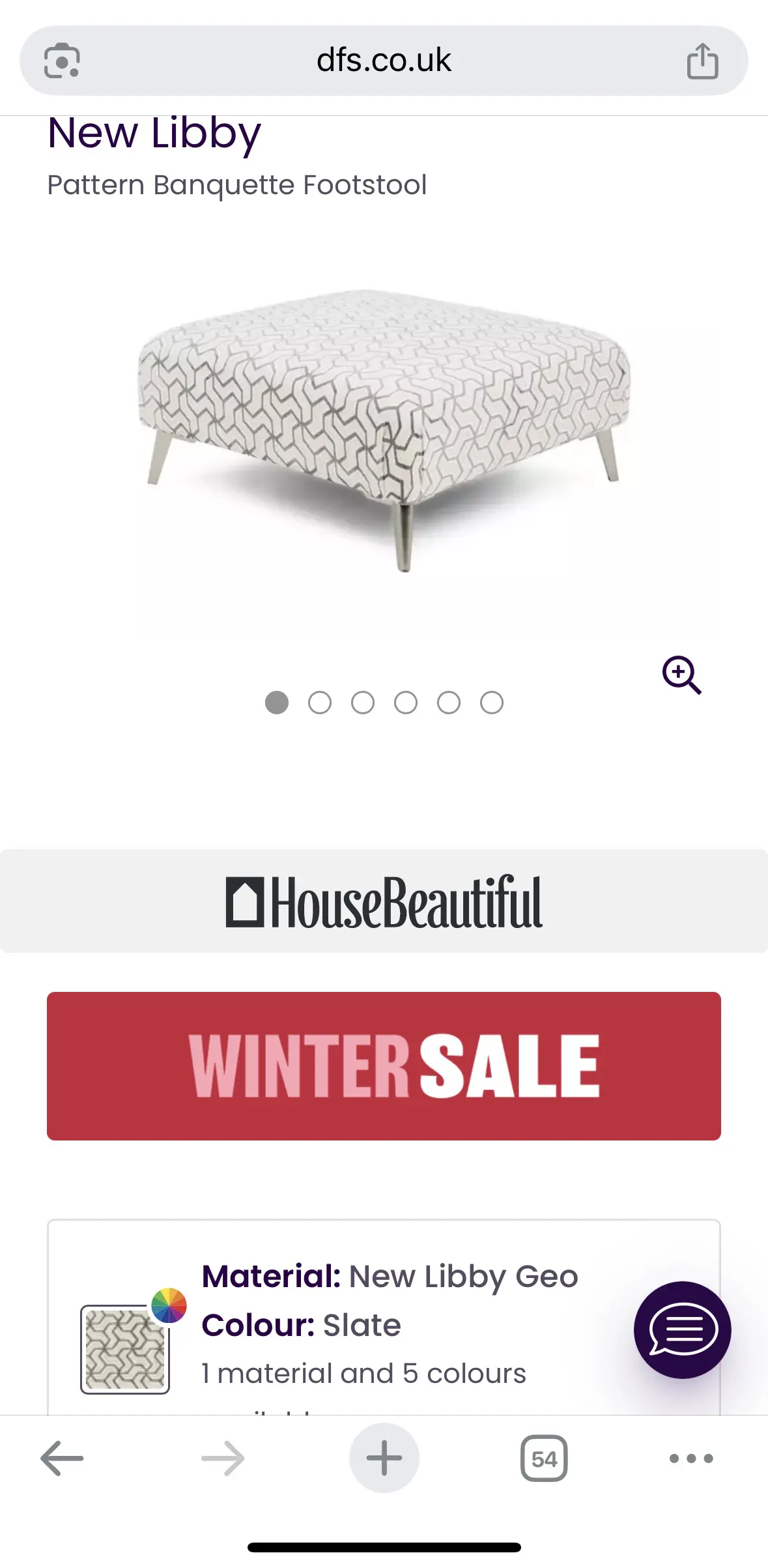 DFS New Libby Pattern Banquette Footstoo