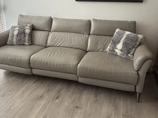 Contemporary Italian leather sofa