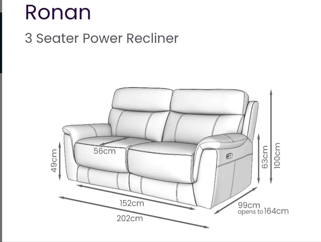DFS "Ronan" Power Recliner 3-seater and armchair