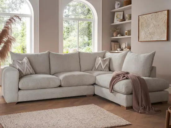 John Lewis Beige L Shape Corner Sofa For Sale