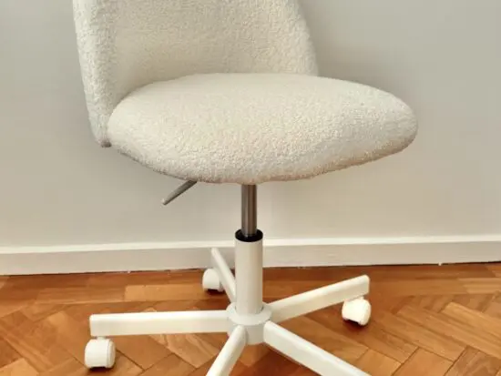 Cream Teddy swivel chair