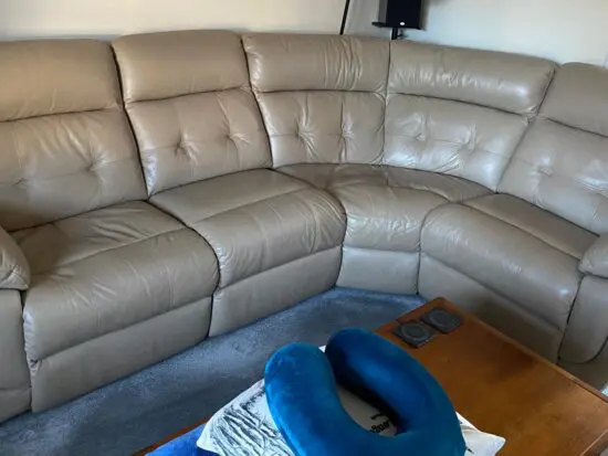 La Z Boy Leather electric recliner corner sofa with storage from SCS