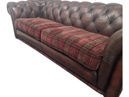 Brown Leather Chesterfield Sofa