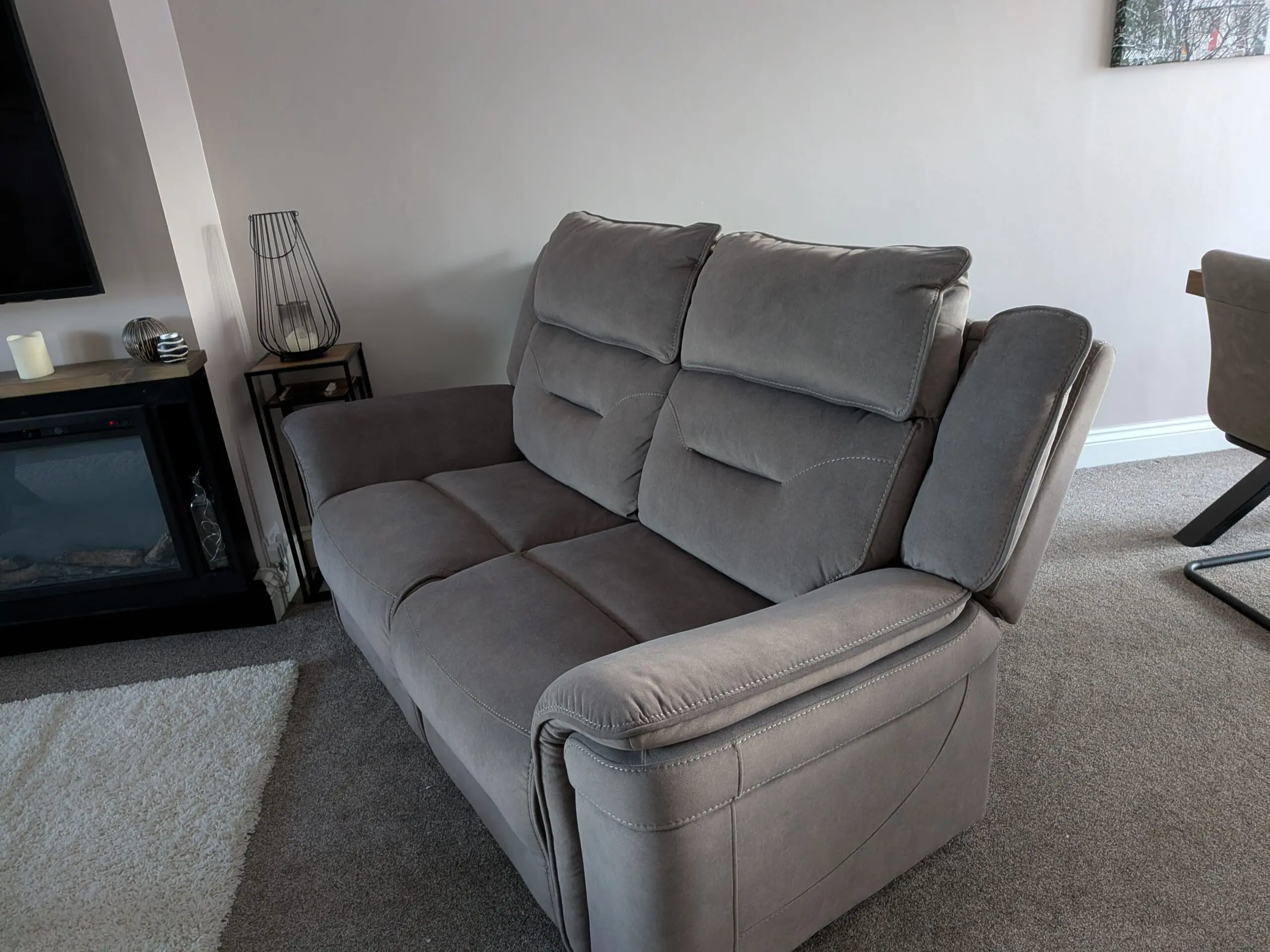 SCS Juno Powered 3 Seater Recliner and SCS Juno 2 Seater (not recliner) - Mushroom