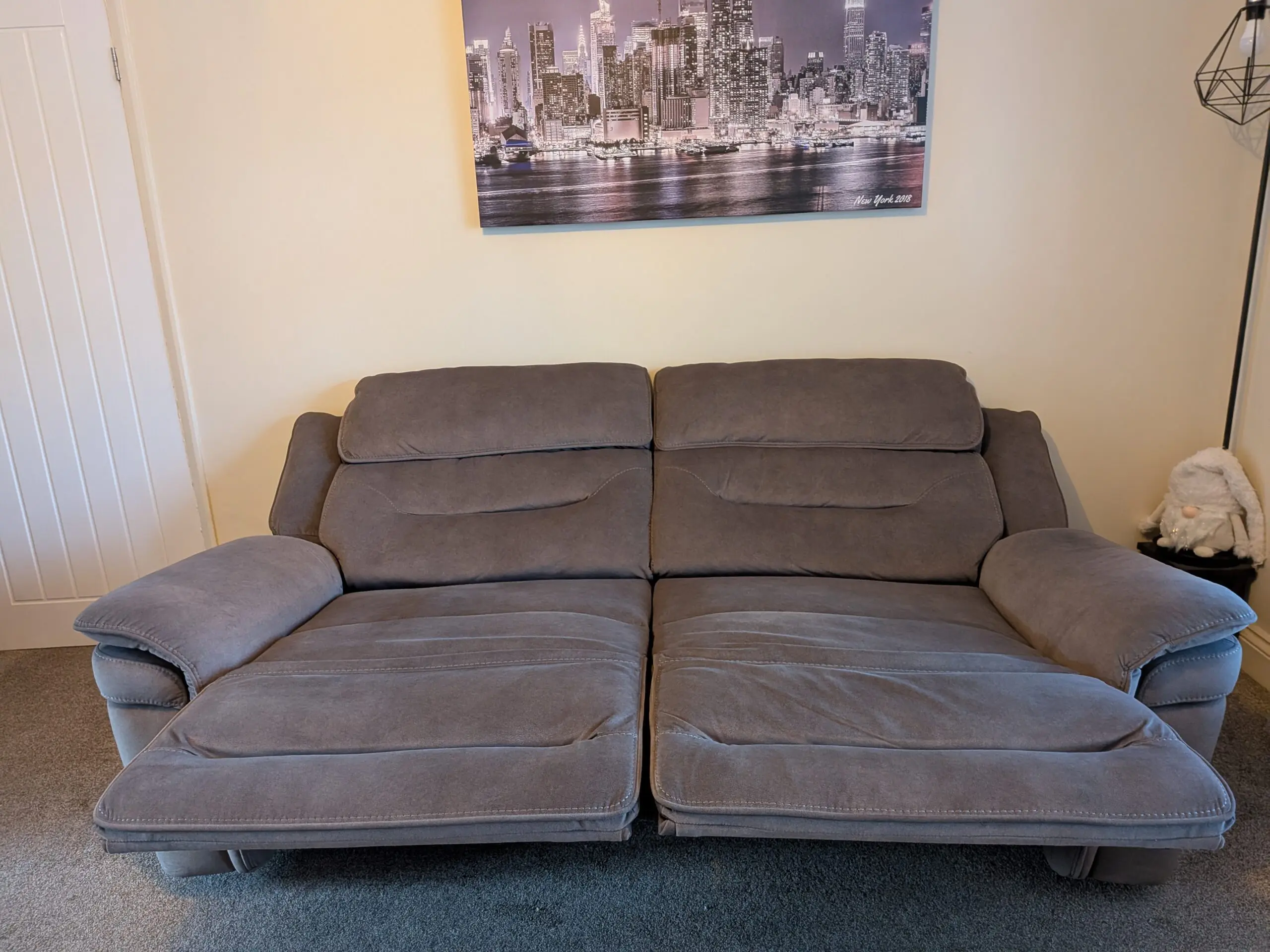 SCS Juno Powered 3 Seater Recliner and SCS Juno 2 Seater (not recliner) - Mushroom