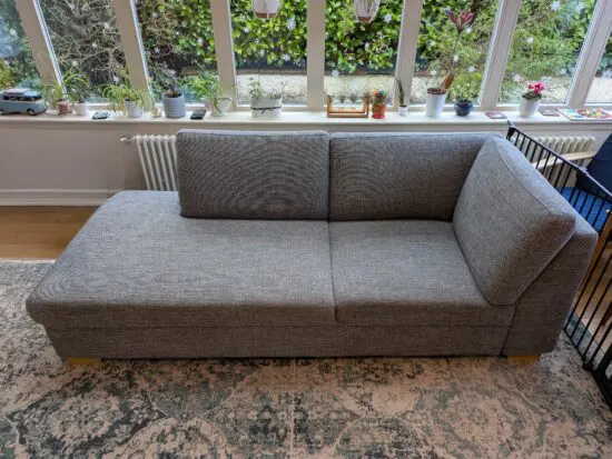 IKEA SÖRVALLEN corner section chaise (left) in grey