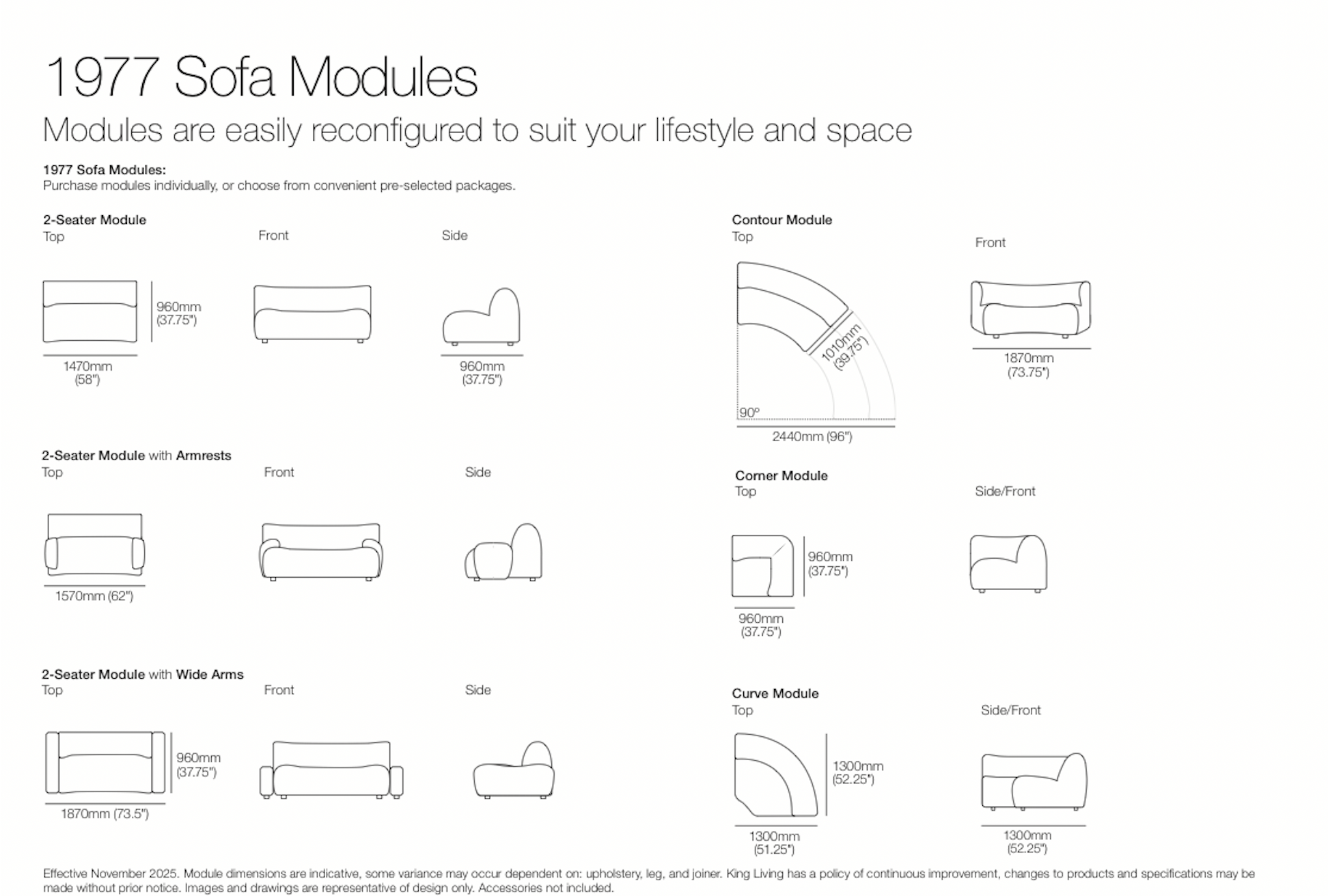 King Living 1977 modular sofa