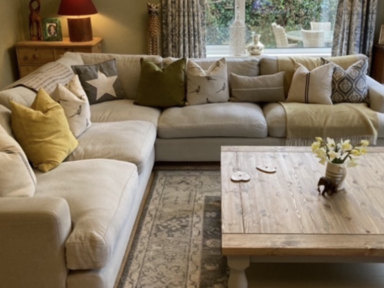 Sofa.com large L shaped sofa in Oatmeal.