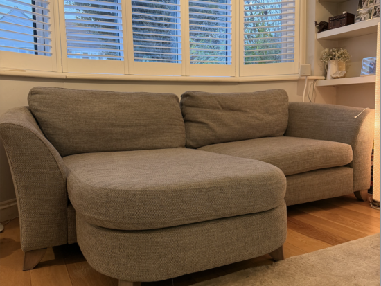 DFS Dovedale Grey 3 Seater Chaise Sofa