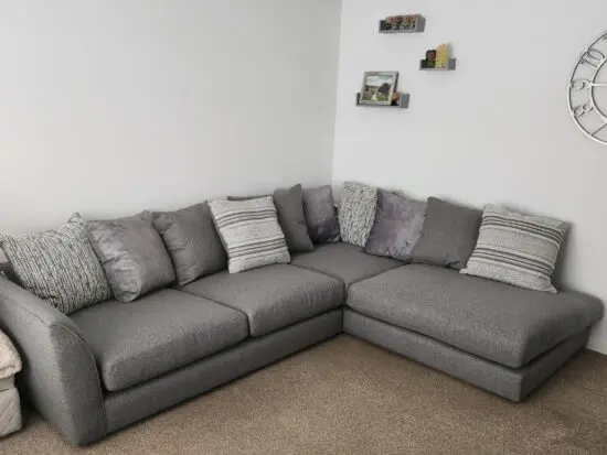 Grey DFS corner sofa