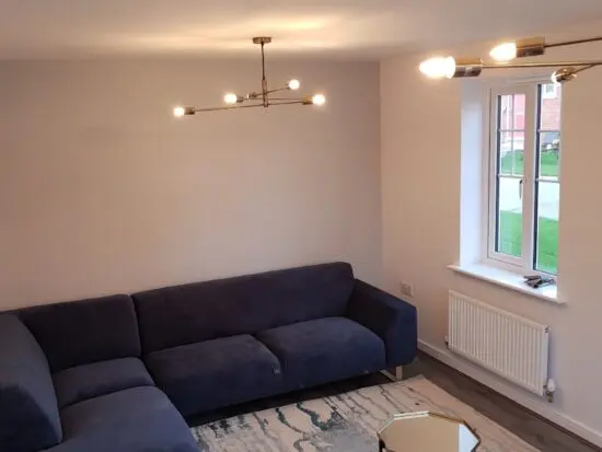 Dark Blue Hardy Right Hand Corner Sofa and 3 seater Hardy matching sofa