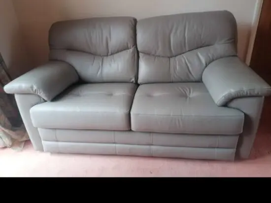 G Plan 2 seater leather sofa