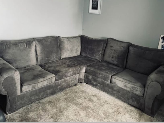 Full Back Verona Corner Sofa in Grey