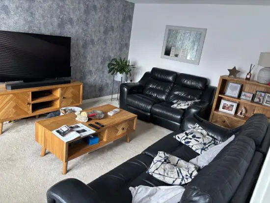 2 very comfortable Full Leather electric reclining sofas