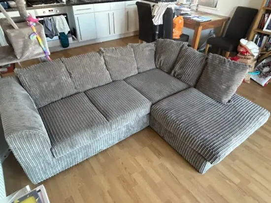 Dunelm Grey Corner Sofa (3/4 seater)