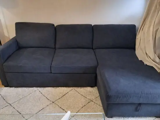 Habitat Reagan RH Storage Corner Chaise Sofa Bed - Charcoal