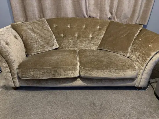 Gold Sofology Chesterfield style sofa.