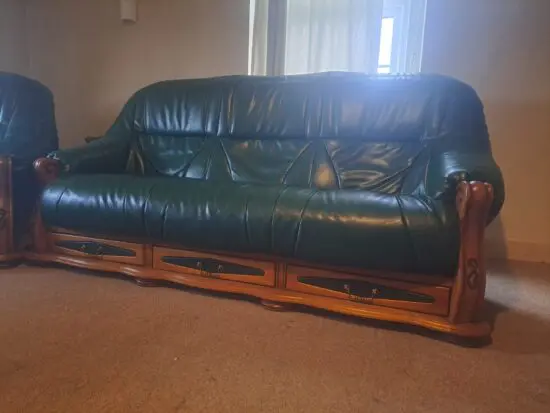 Mini Divani Emerald Green Dodsworth Seater 3 Seat Sofa and 2 Chairs