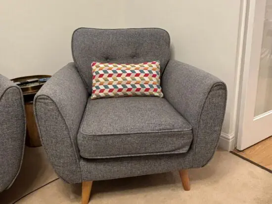 DFS French Connection Zinc Grey Armchair