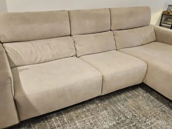 Franco Ferri 3 seater with chaise and single electric recliner