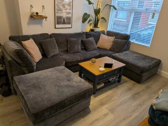 AMC Shoreditch Sofa in Surrey Steel RRP £1699