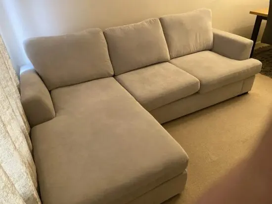 Beige John Lewis Corner Sofa For Sale Now