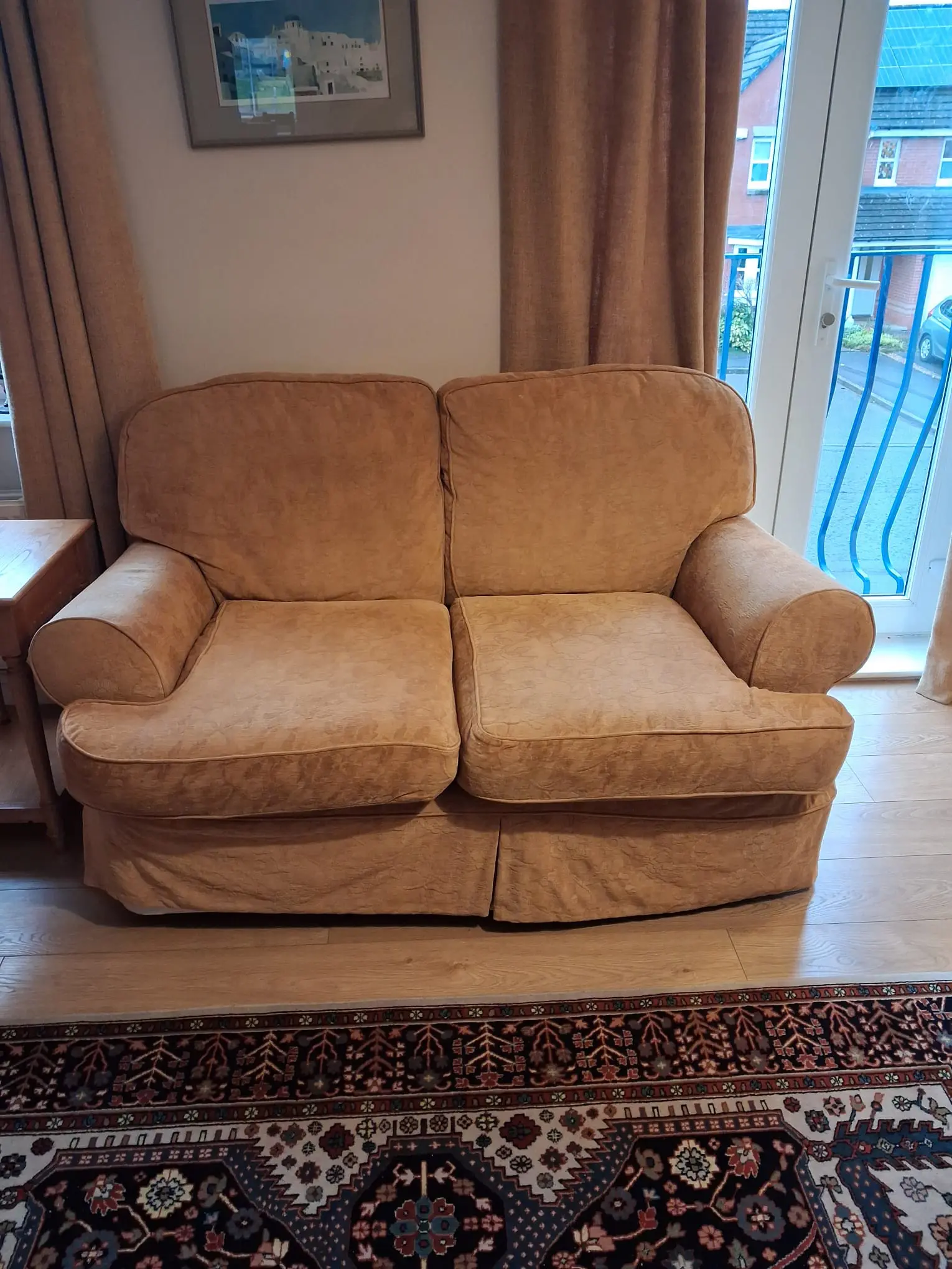 2 MARKS AND SPENCER'S SOFAS OF GOLDEN COLOR