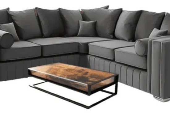 Brand New Black Faux Leather 3+2 Sofa Set (Oakland Style)