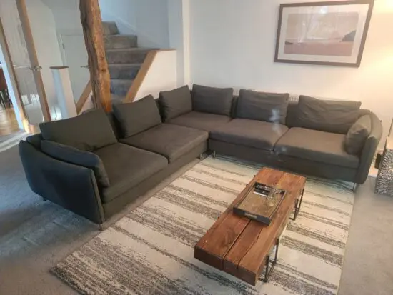 Vento 5 Seater Corner Sofa, Sterling Grey Fabric