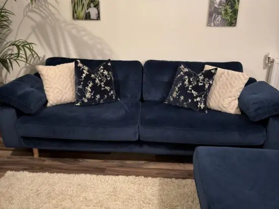 Dfs grand designs 4 seater sofa and foot stool
