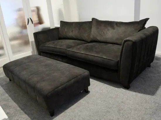 DFS Cherished Formal Back Grande Sofa With matching footstool