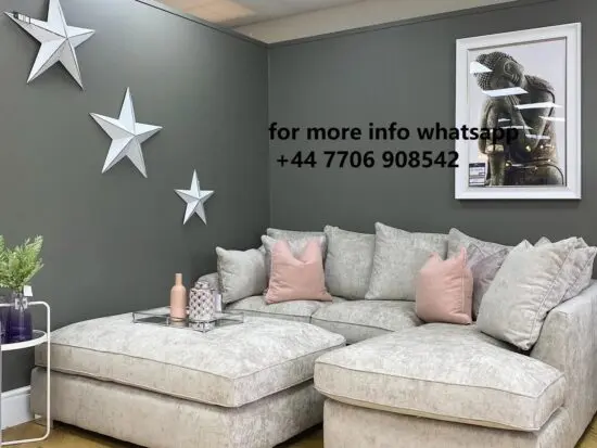 DFS 4x Seater Corner Sofa Silver Colour