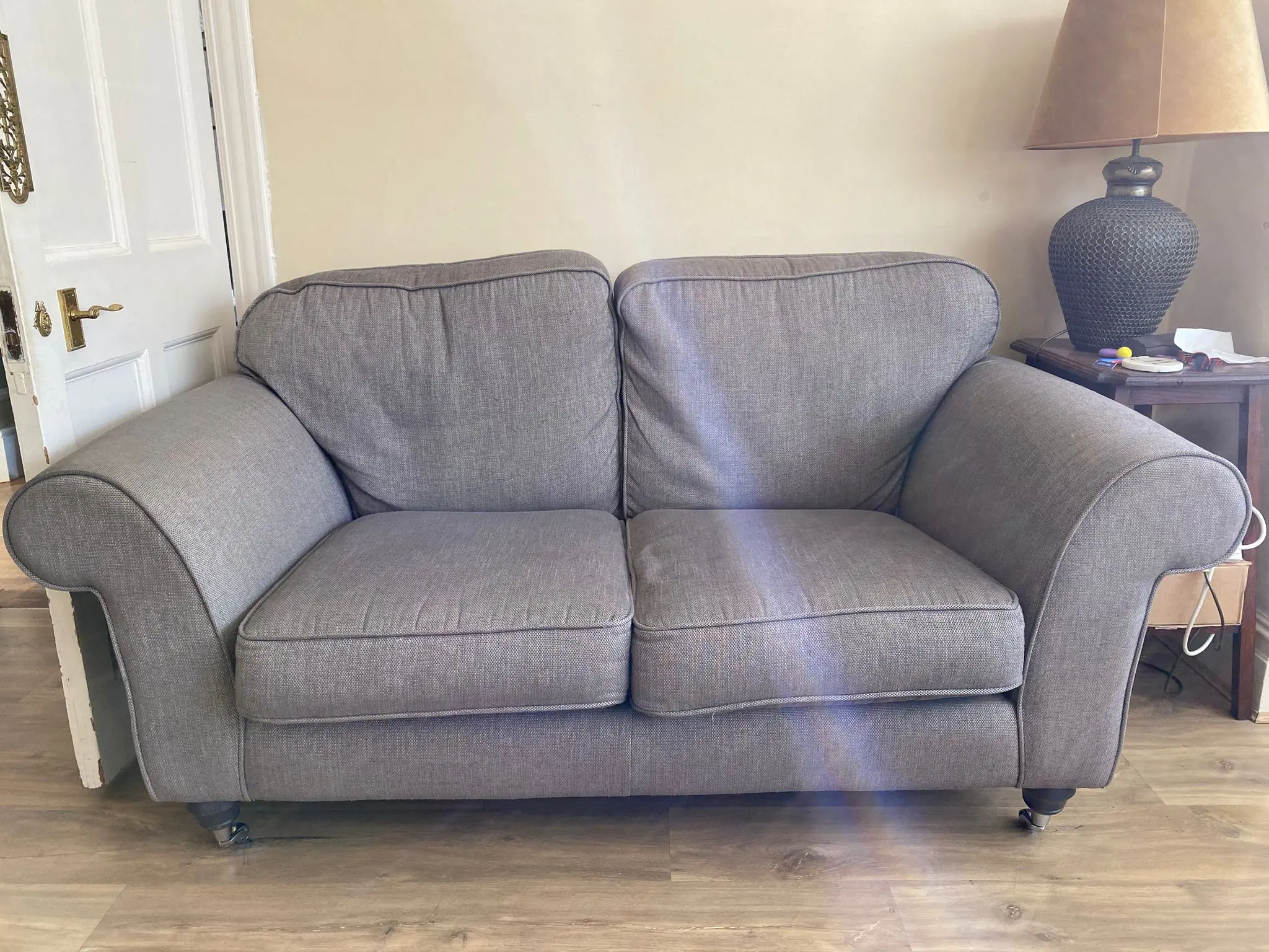 2 Furniture Village Sofas Grey 3 seater and 2 seater