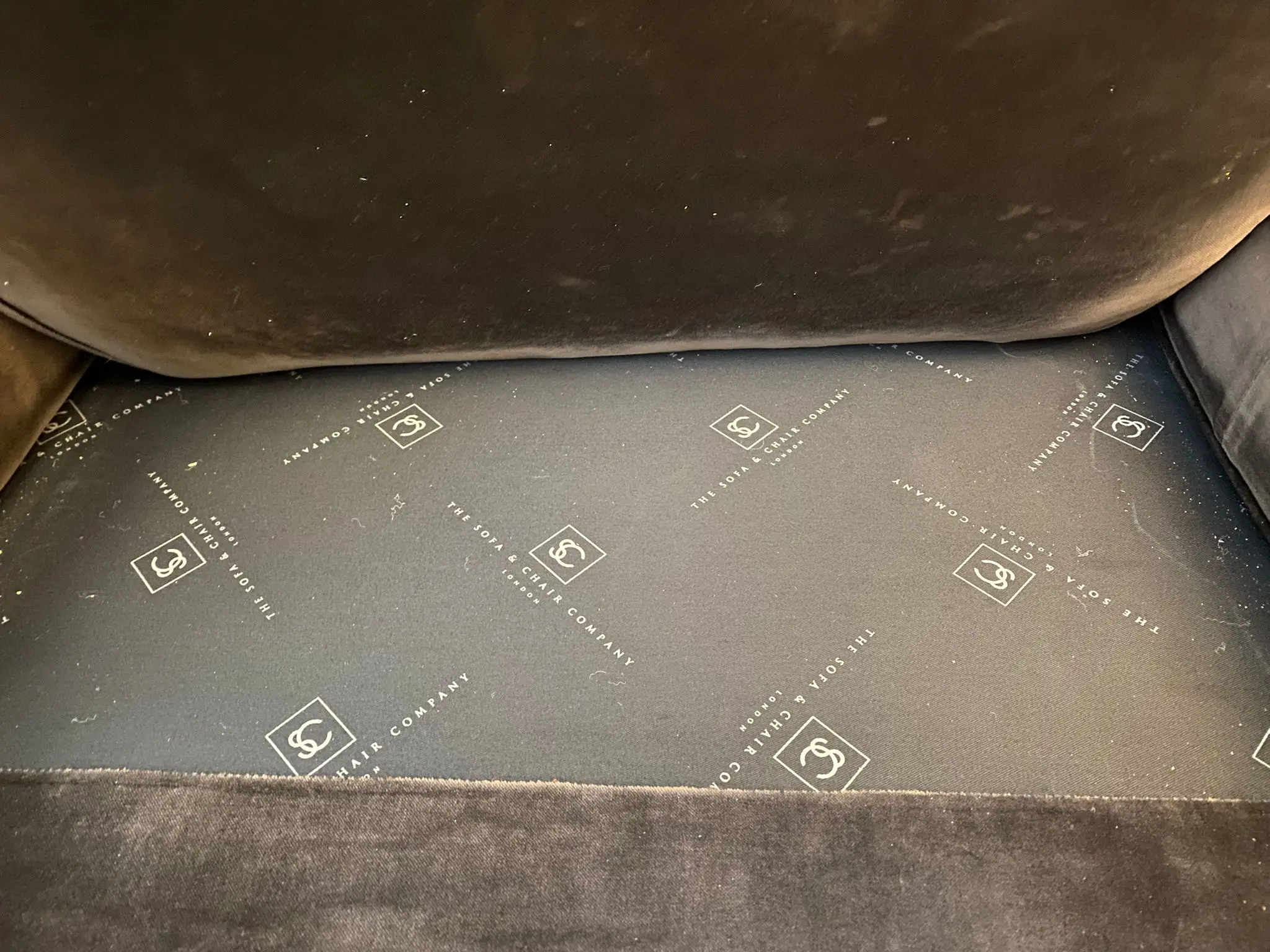 Sofa & Chair Company velvet 2-seat sofa