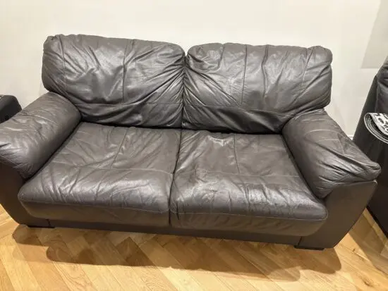 Milano leather Sofa bed dark chocolate