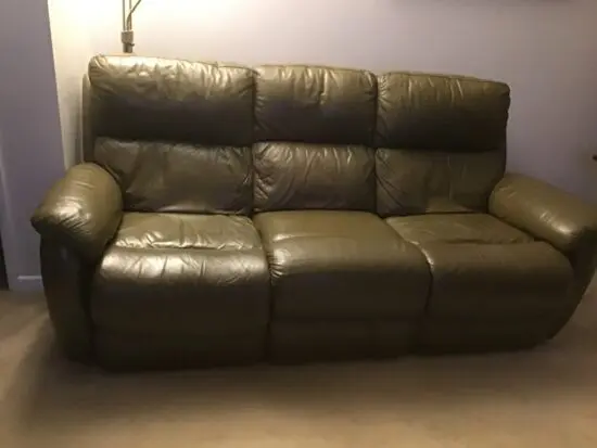 DFS Real Leather Navona Sofa Suite – 3 Seater, 2 Seater, Recliner & storage footstool