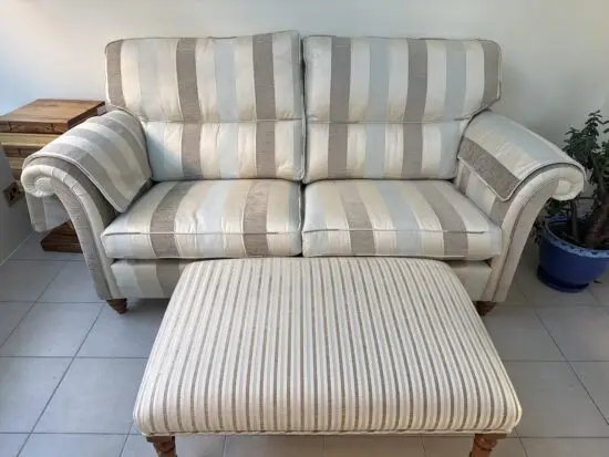 Duresta sofa with footstool